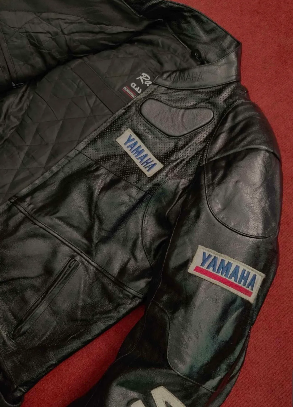 Vintage Yamaha Factory Racing Leather Biker Jacket