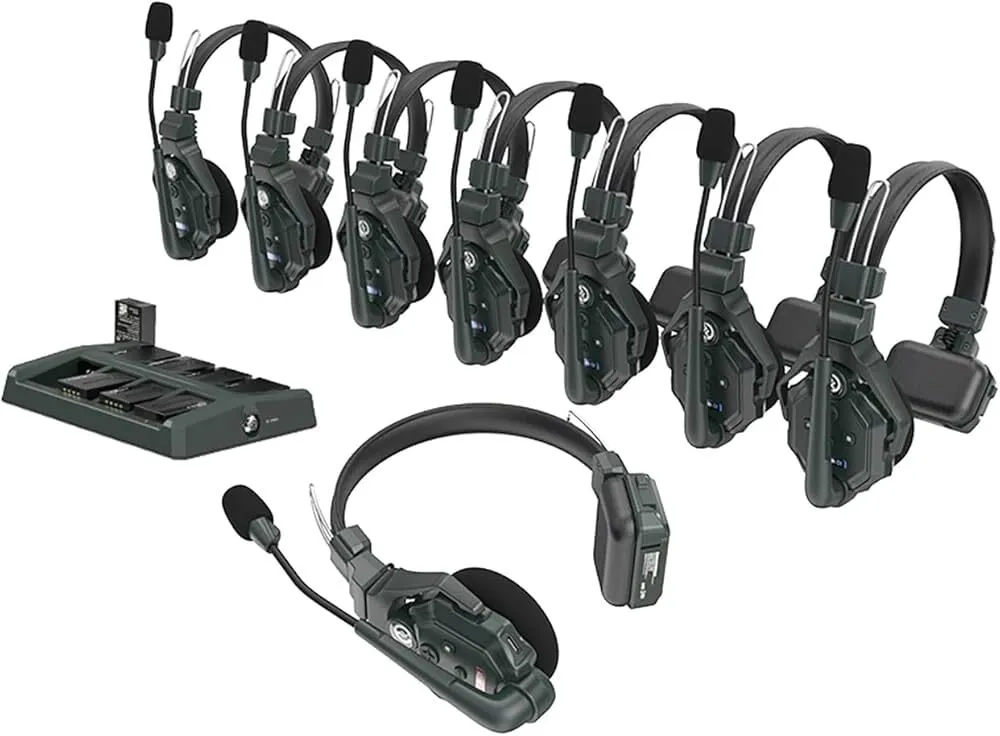 Hollyland Solidcom Se-8s (8) Headsets Dual Battery