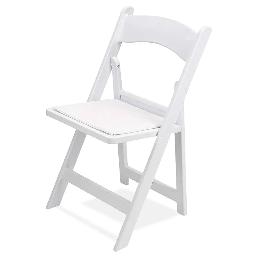 White Resin Padded Chair