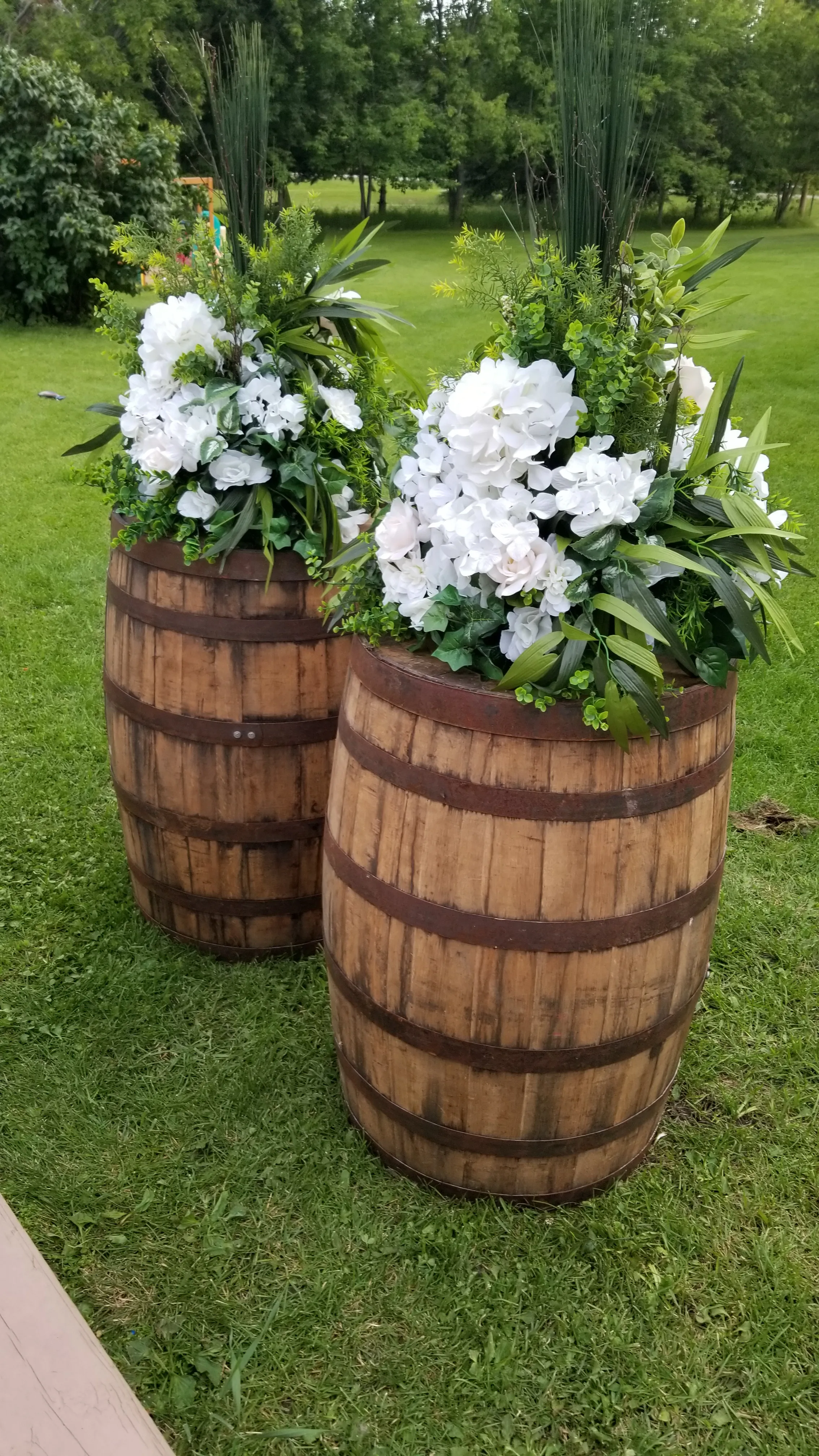 Artificial Flower Arrangements for Barrels or Pedestals