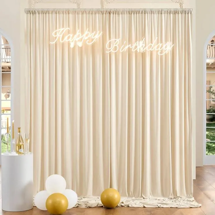 Drape Curtain - Beige 5ftx10ft