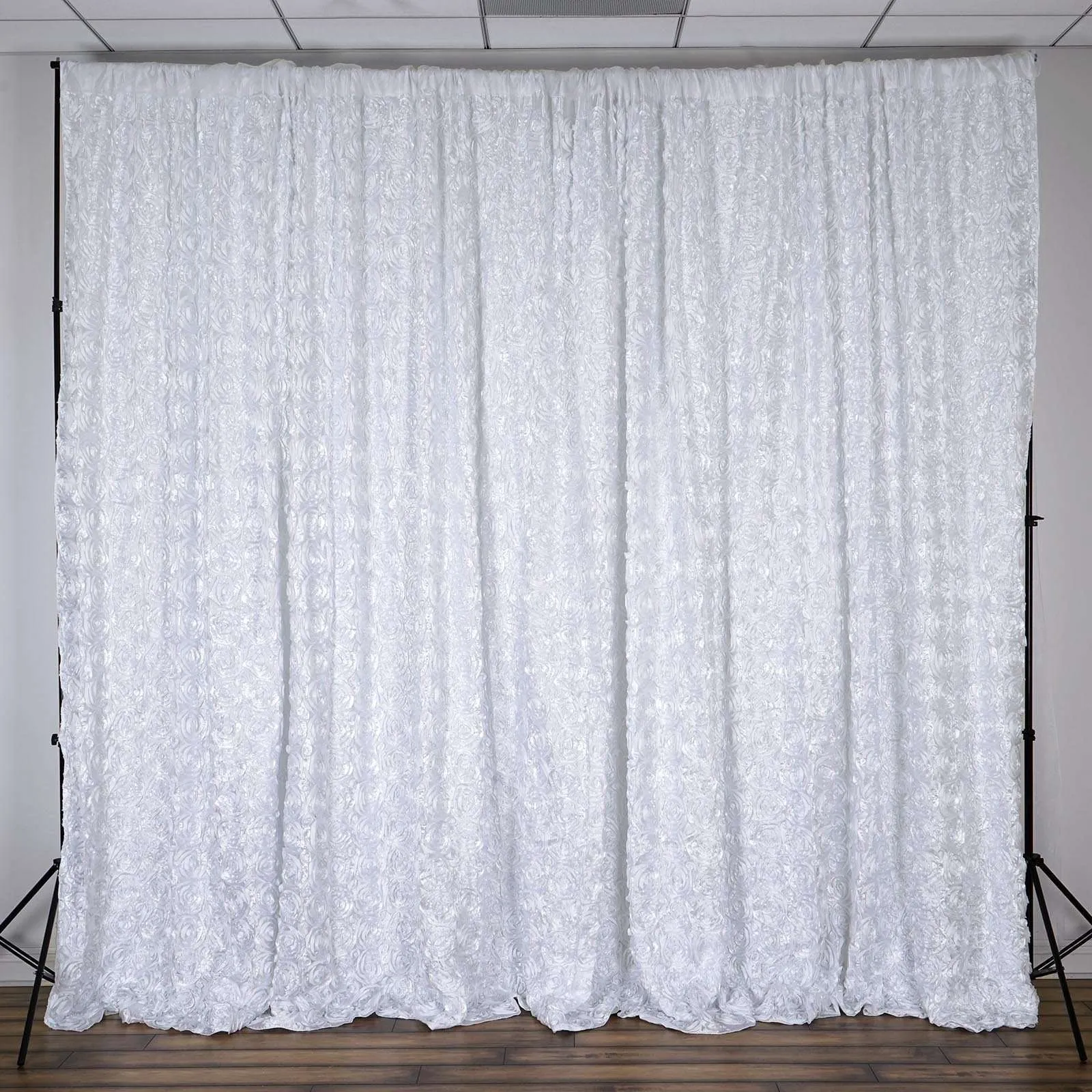 White Grandiose Rosette Backdrops 