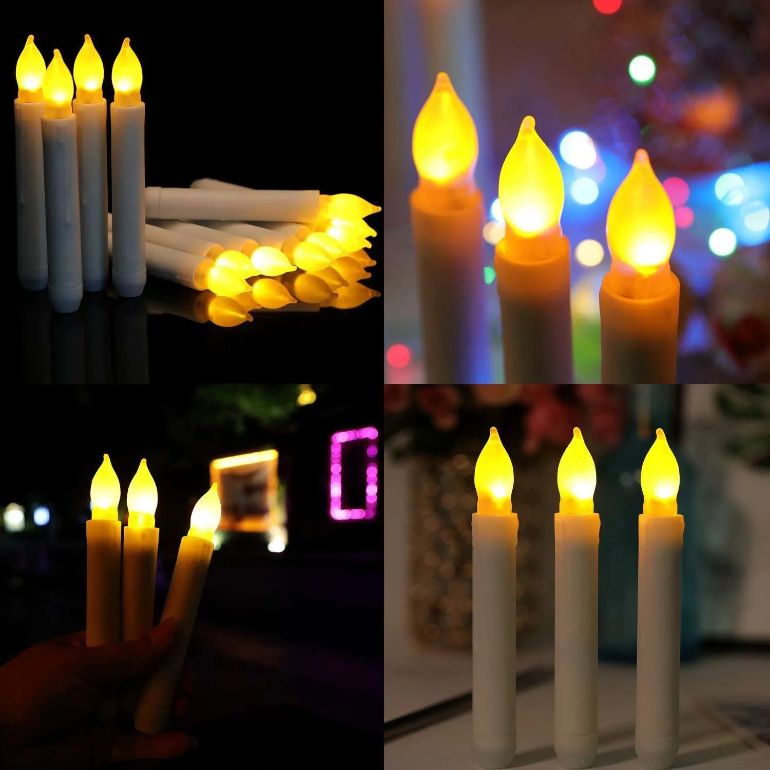 LED Flameless Taper Candles - 6.4" High