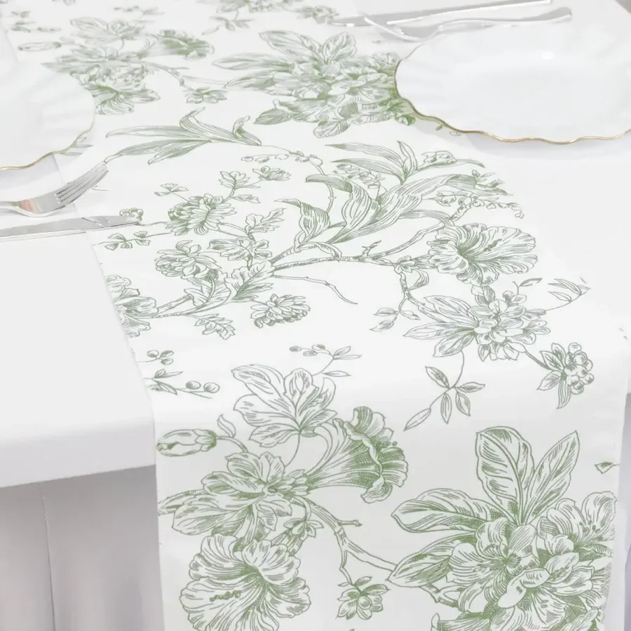 Table Runners - French Toile Floral Print 