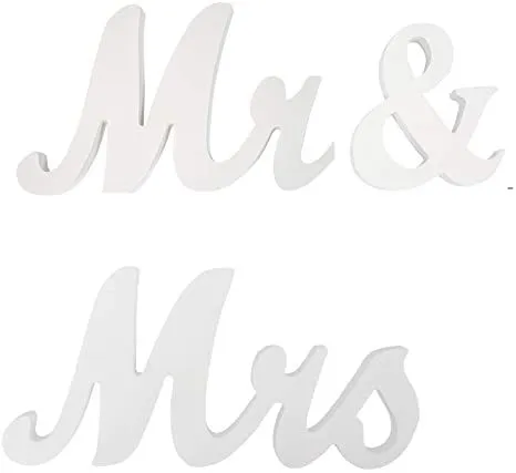 Mr. & Mrs. Letters - White