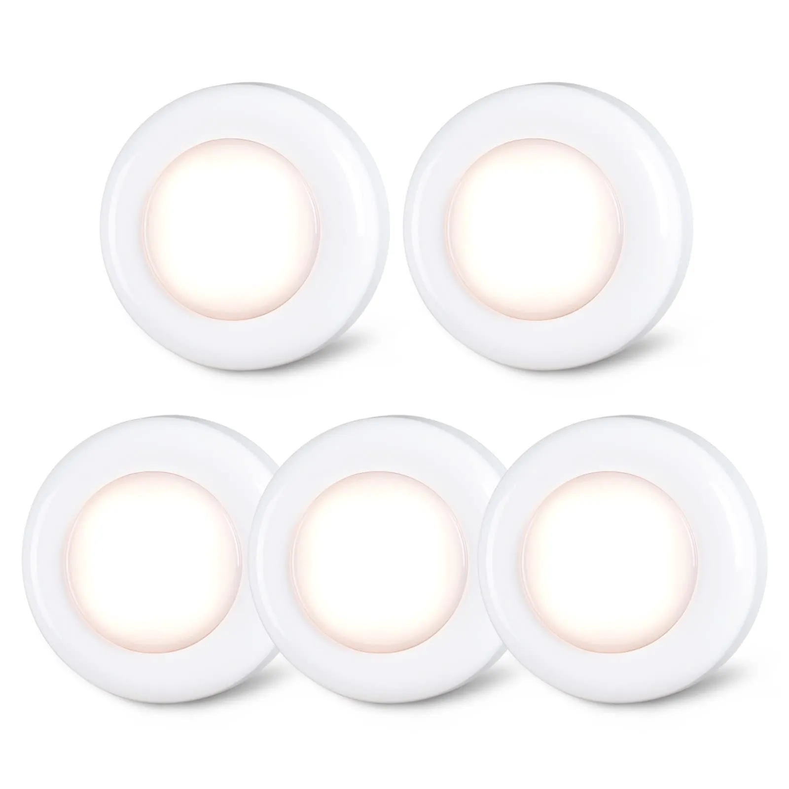Push Puck Lights - White