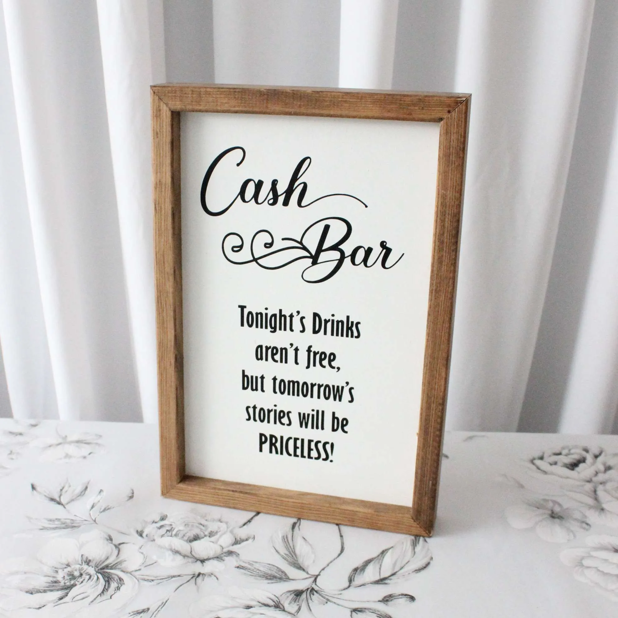Cash Bar Sign