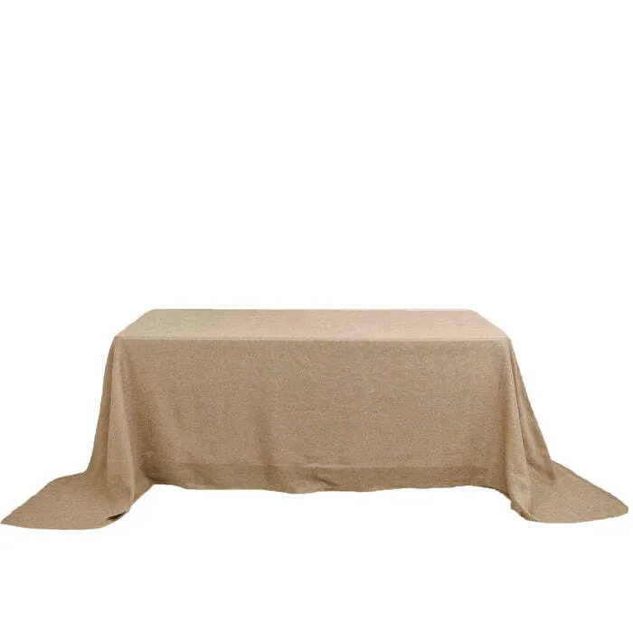 90"x132" Faux Burlap Rectangular Tablecloths