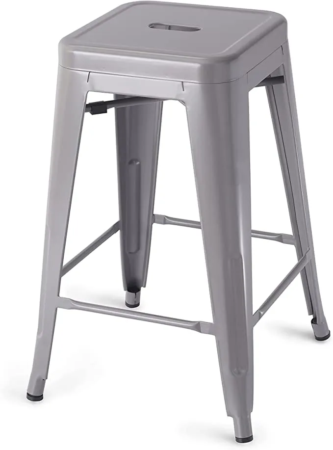 Metal Bar Stools - Dark Grey
