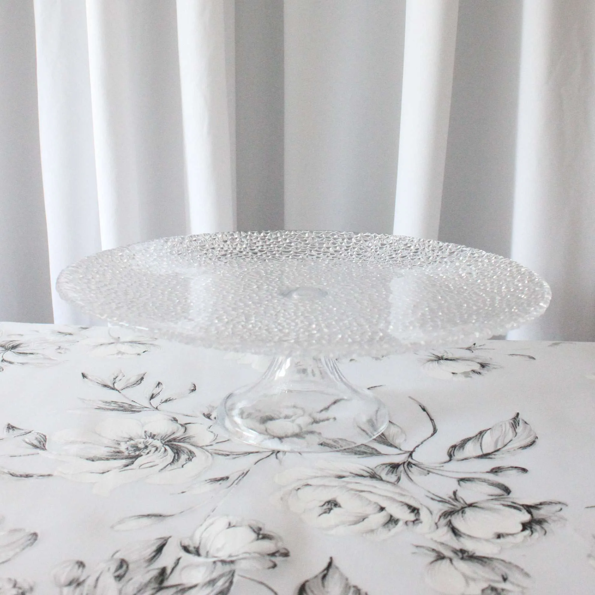 Bubbled Clear Dessert/Cake Stand