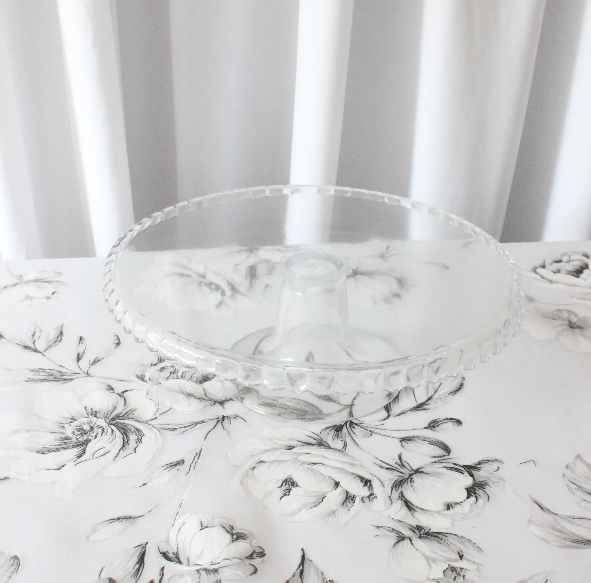 Clear Dessert Stand - Medium