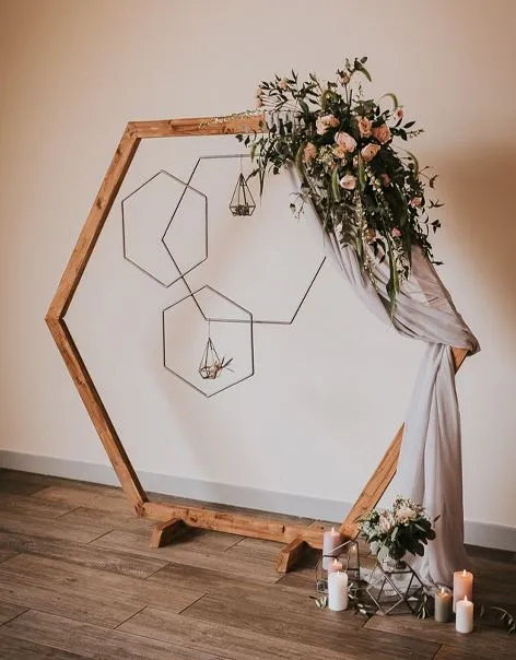 Wood Hexagon Arch