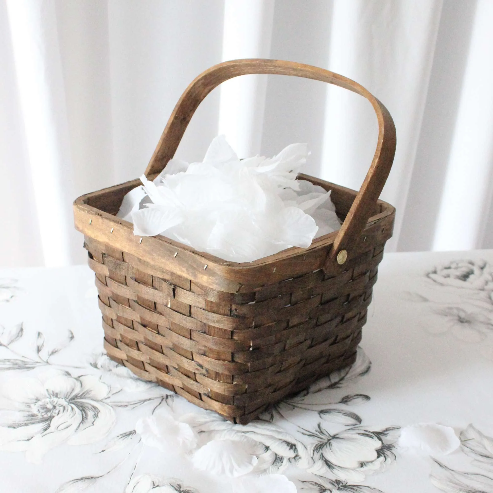 Flowergirl Basket - Wood