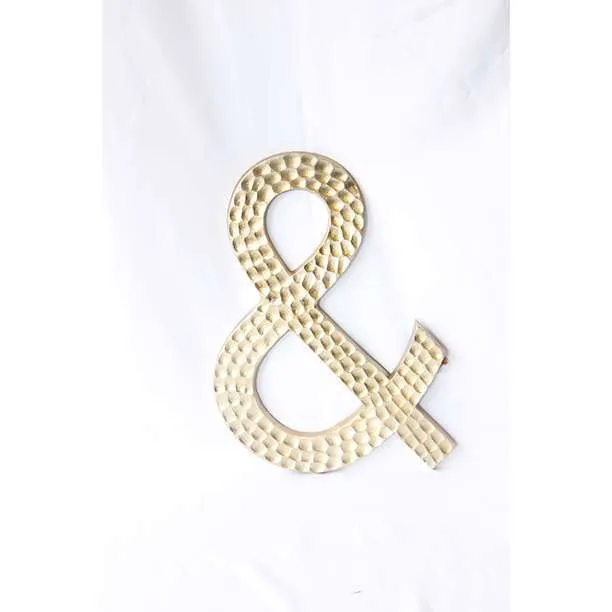 Large Gold Ampersand