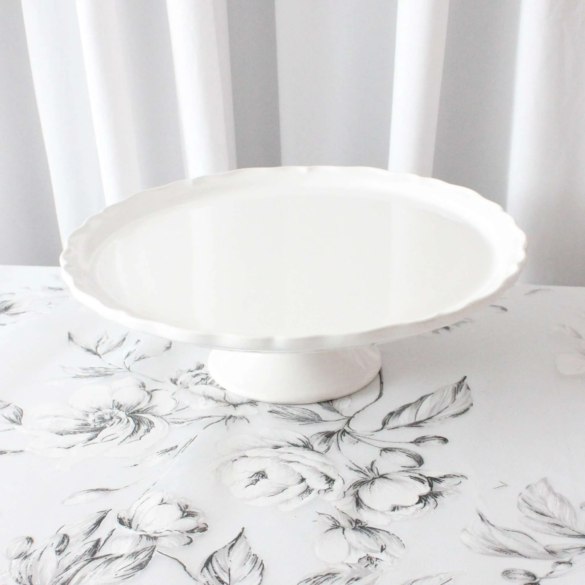 Cake Stand - White Ceramic Large