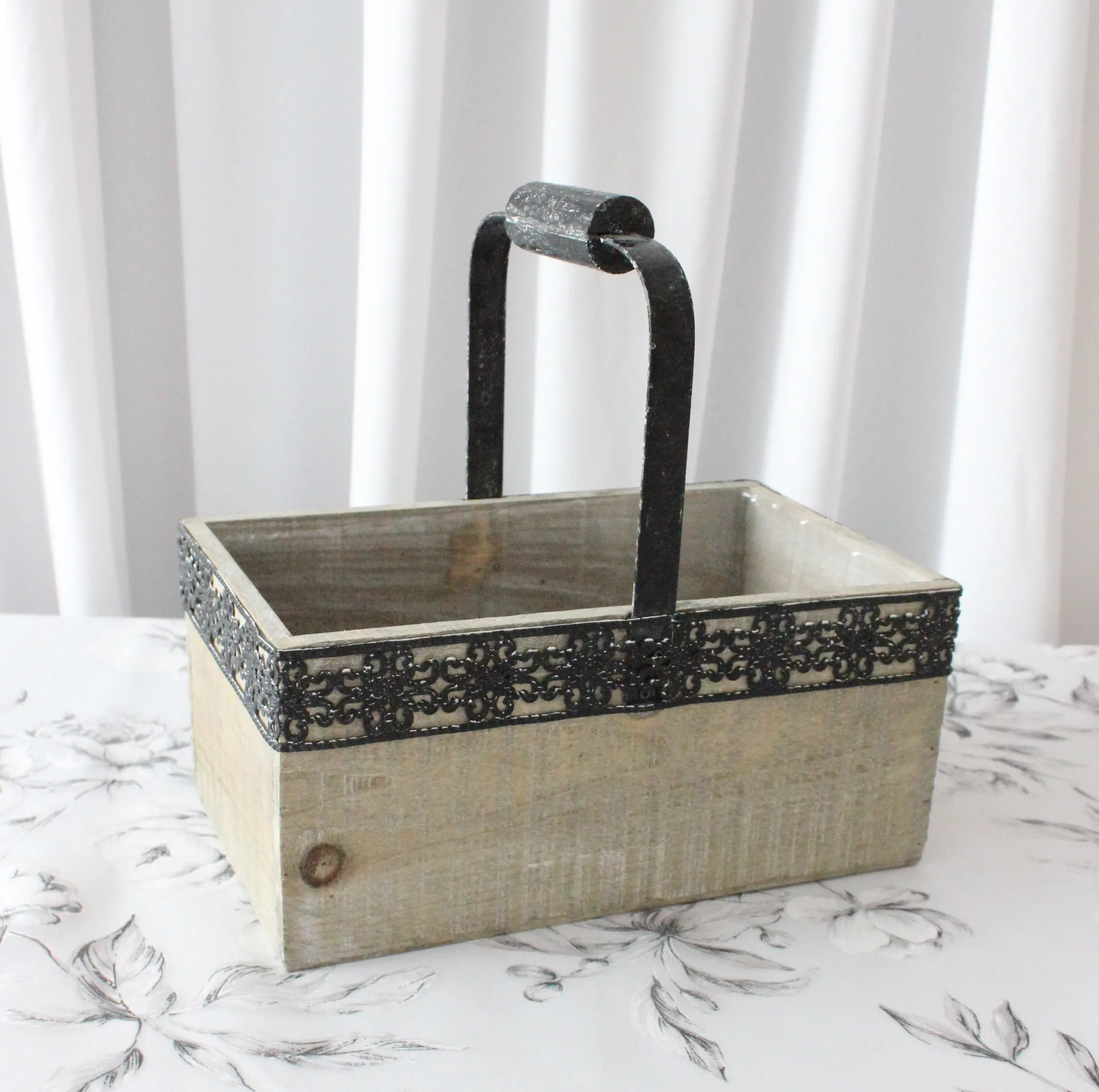Basket - Rustic Wood Large 