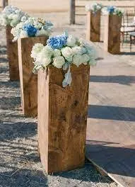 Aisle Markers - Wood Pillars