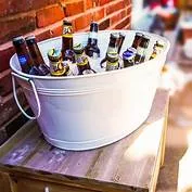 White Metal Buckets