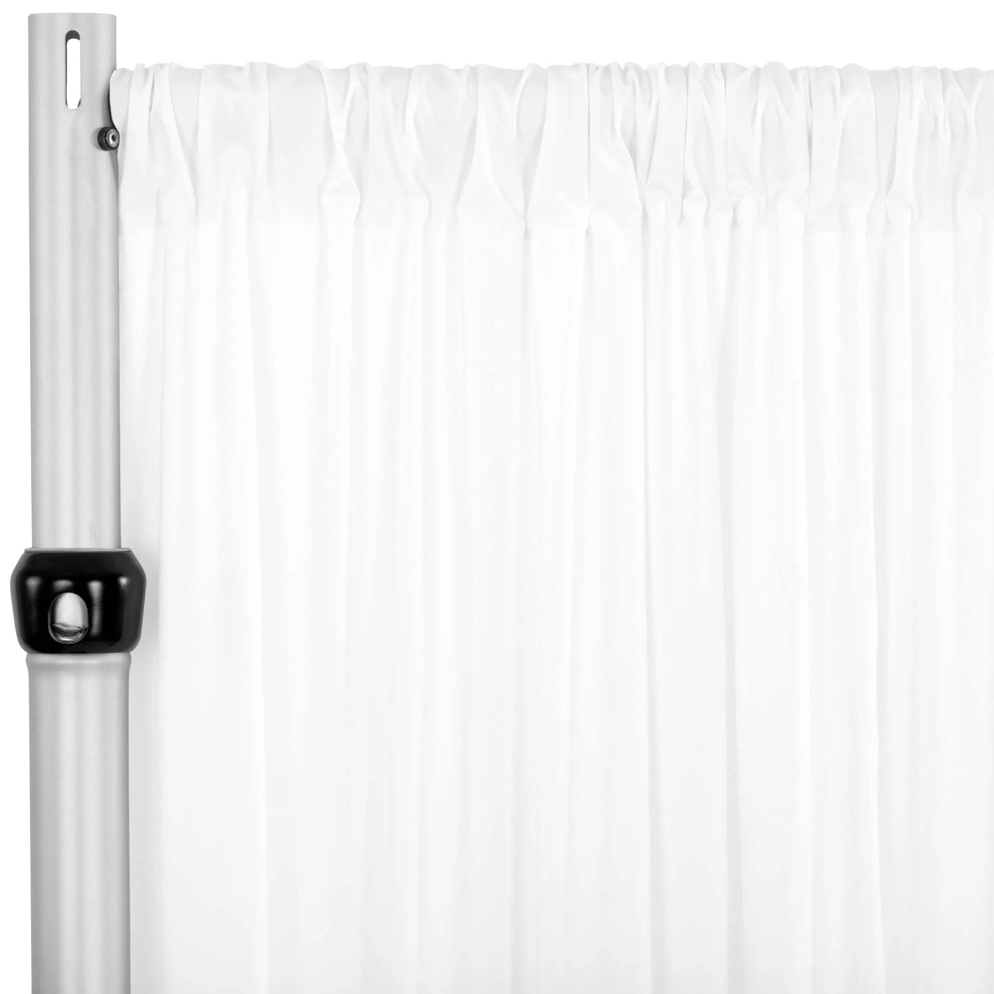 Spandex 4-way Stretch Drape Curtain - White 5ftx10ft 