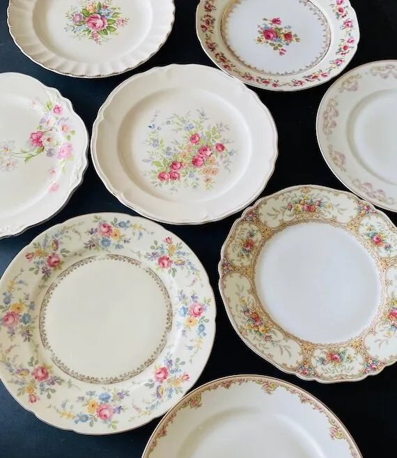 Mismatched Vintage Plates