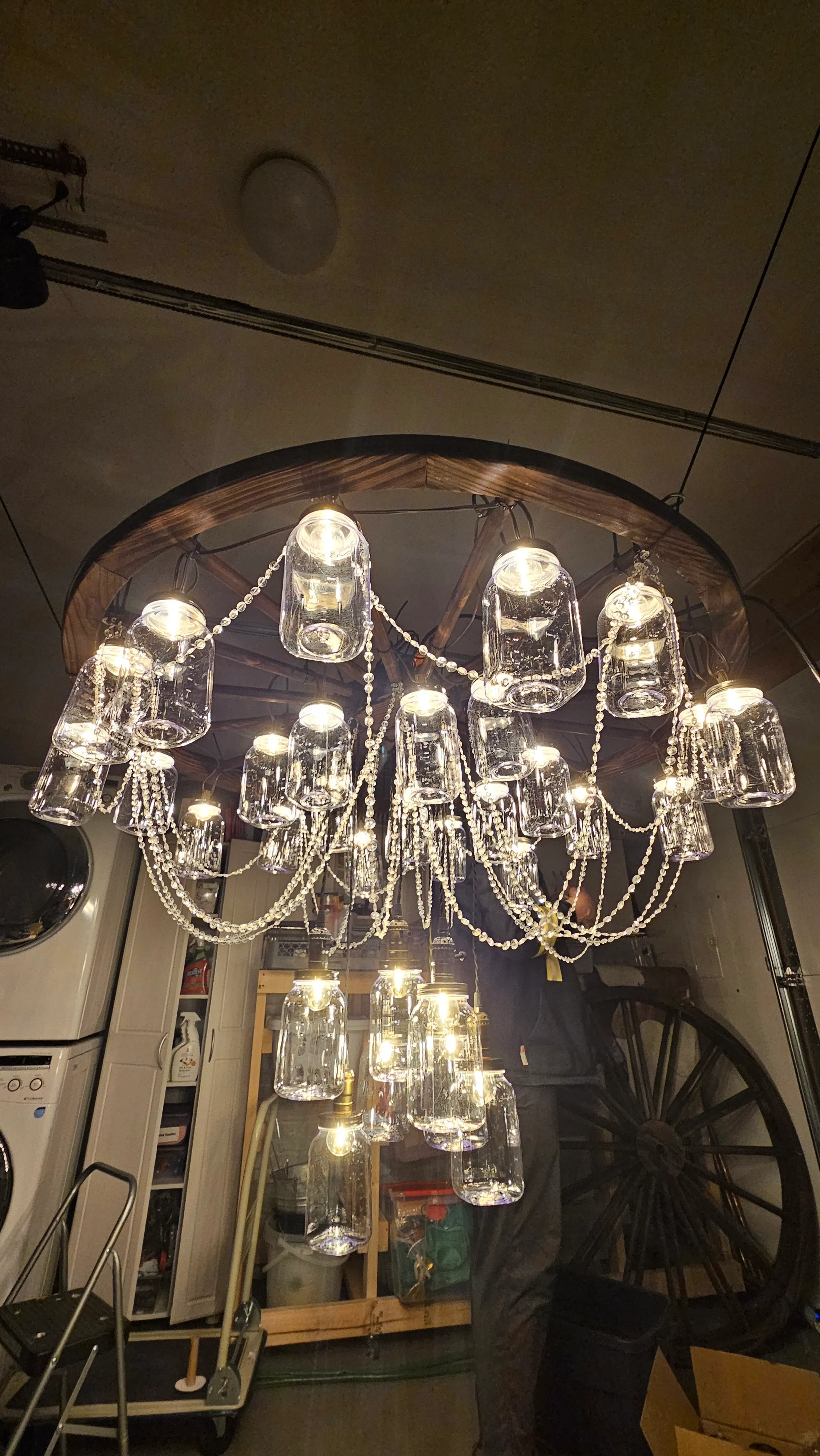 Wagon Wheel Chandeliers