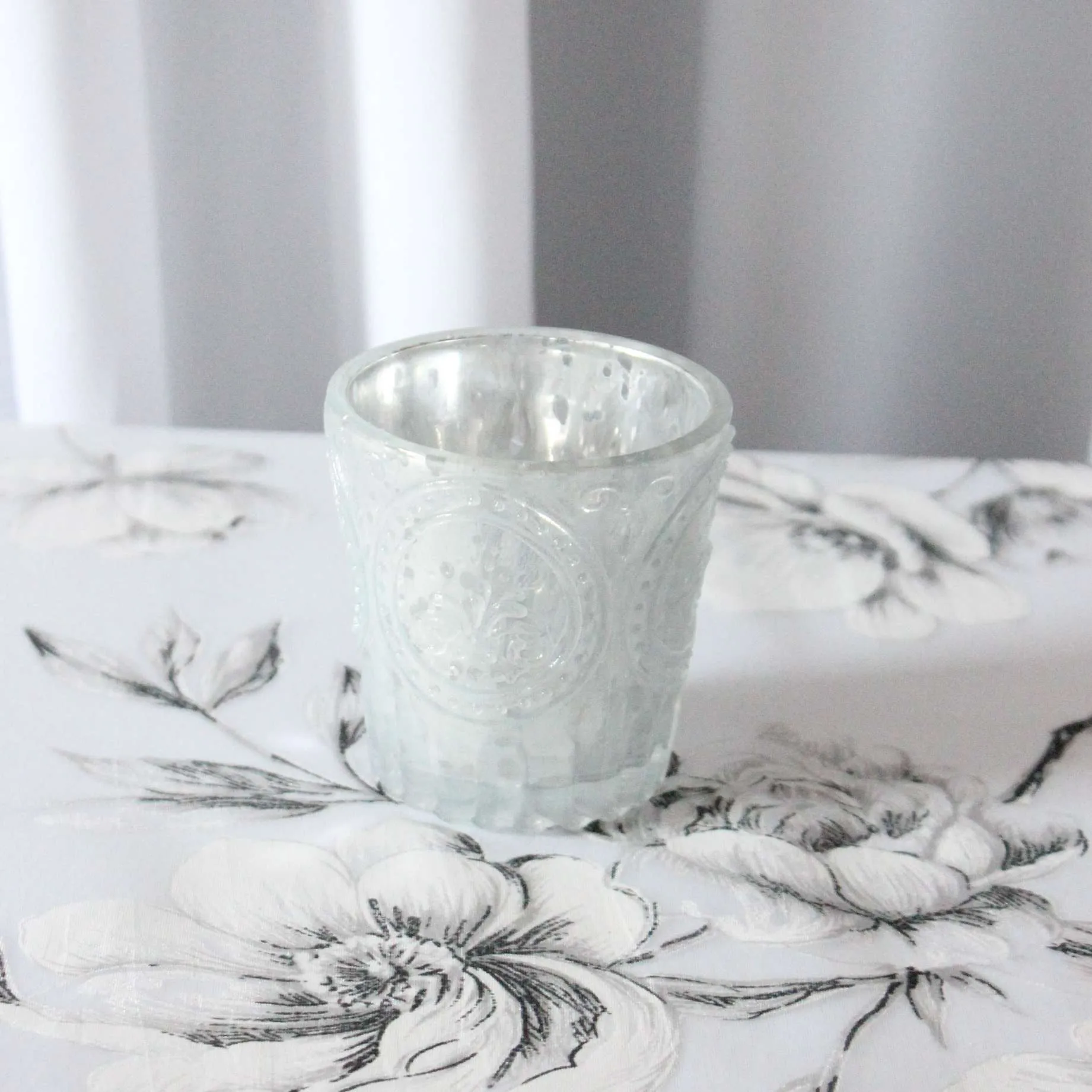 Tea Light Holder - Silver Blue