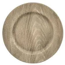 Charger Plates - Faux Wood
