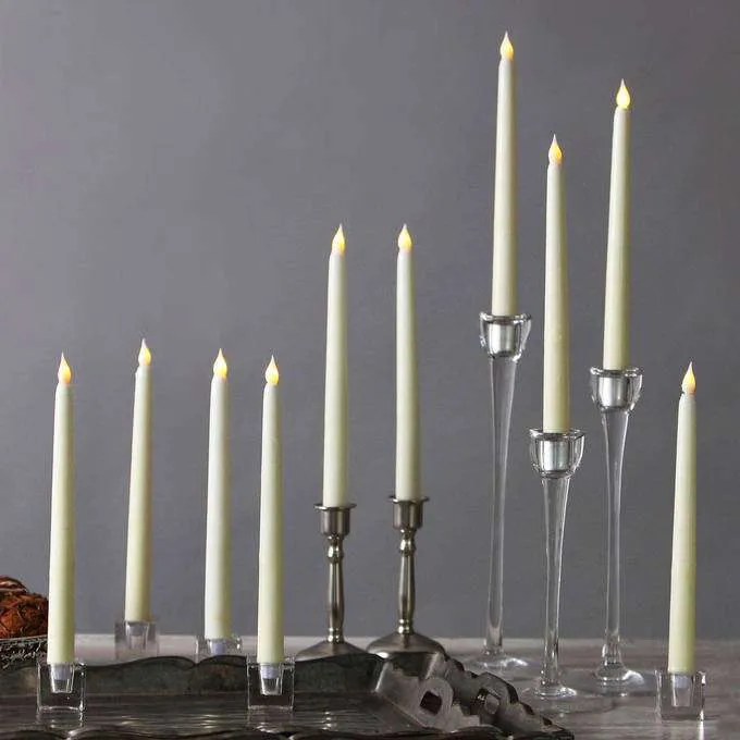 LED Flameless Taper Candles - 10" high