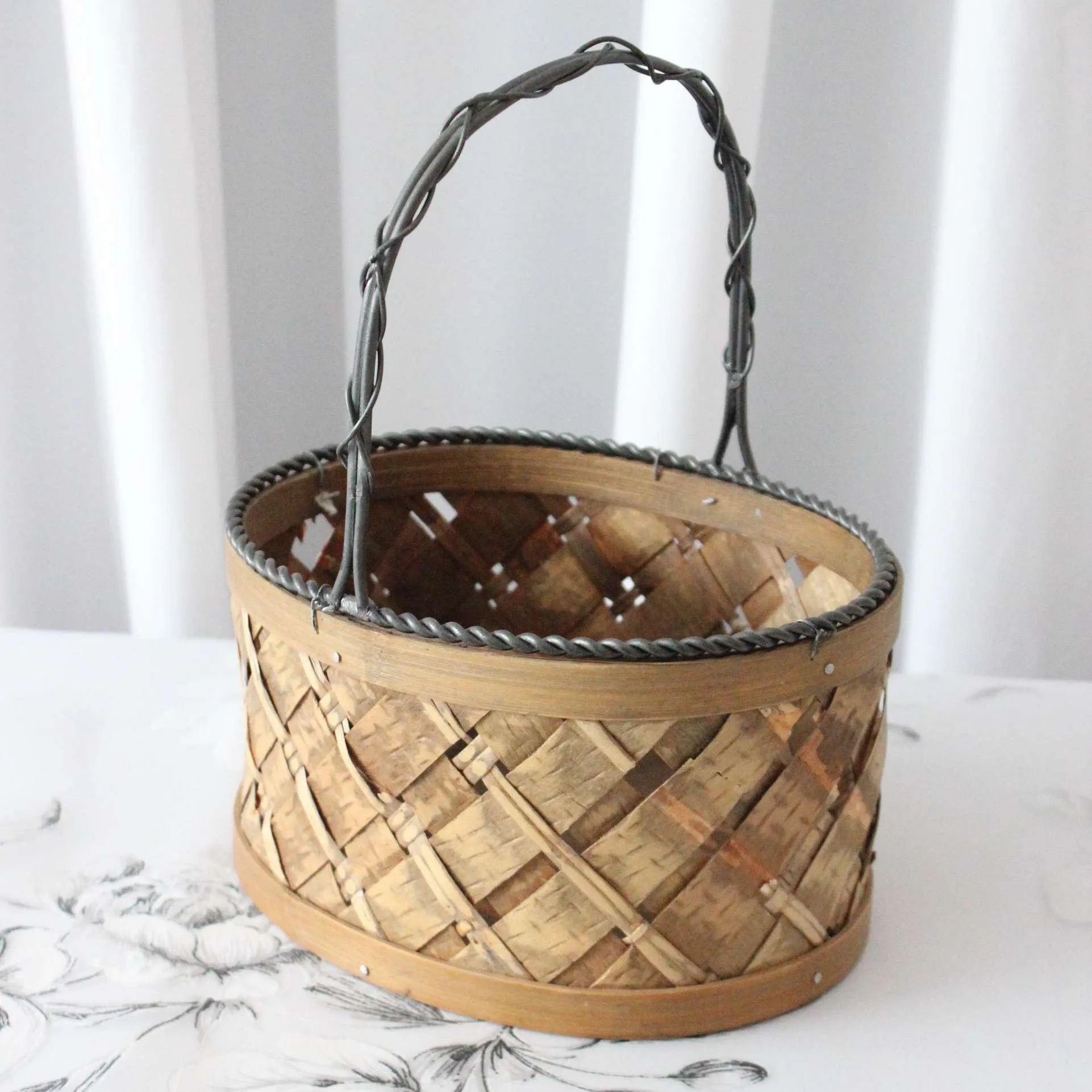 Flowergirl Basket - Wood and Metal