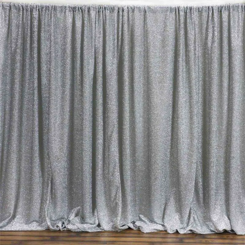 Silver Metallic Glittering Backdrop 