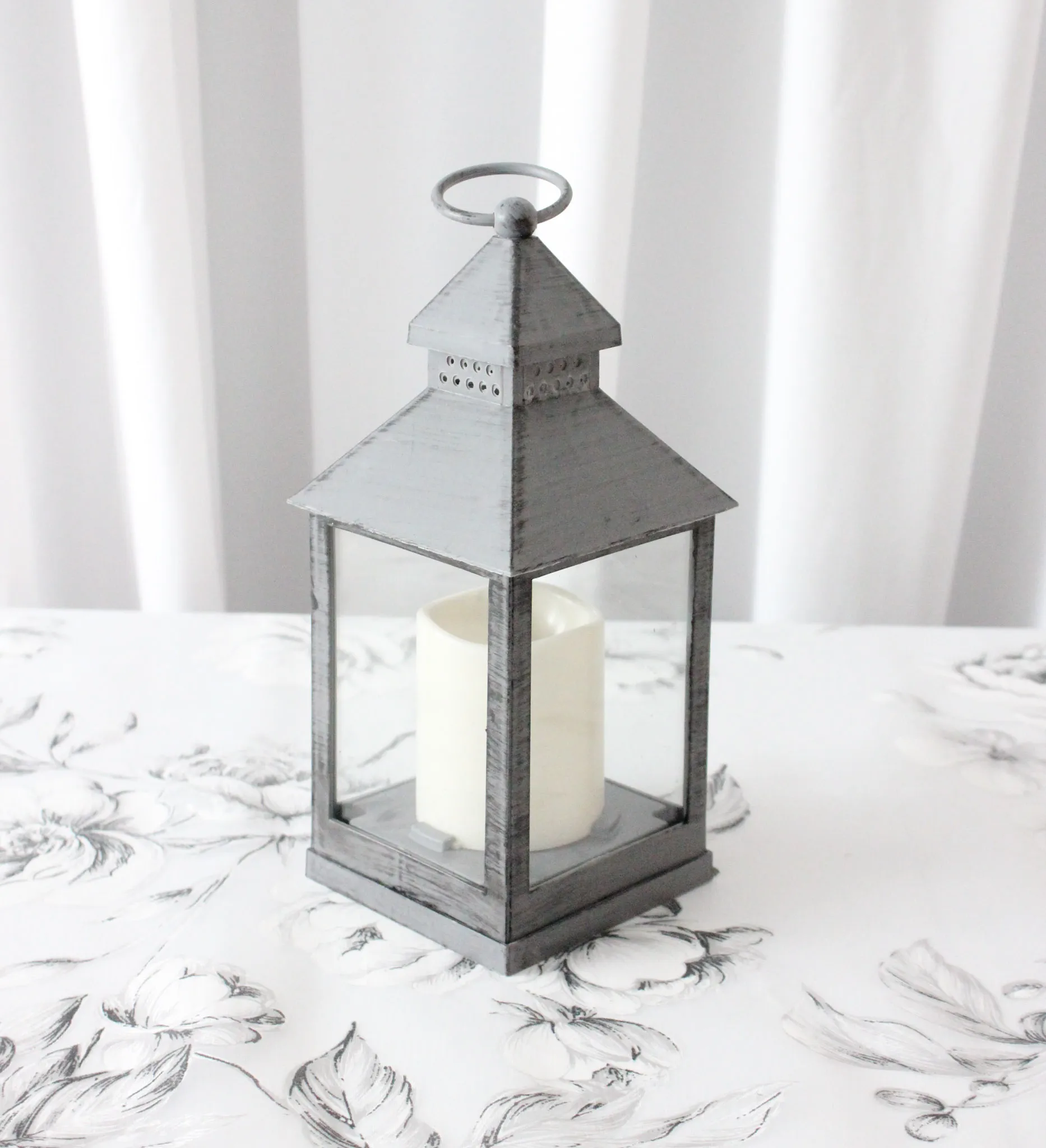 Lantern - Small LED Grey 