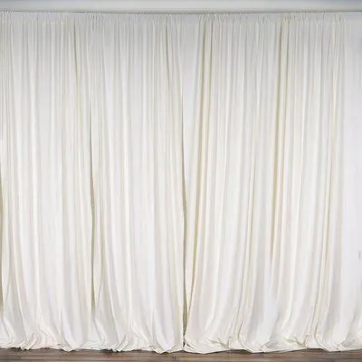 Ivory Drapes/Curtain Panels 5'x10' - Polyester/spandex
