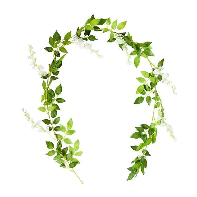 Vine Greenery Garland with white flowers