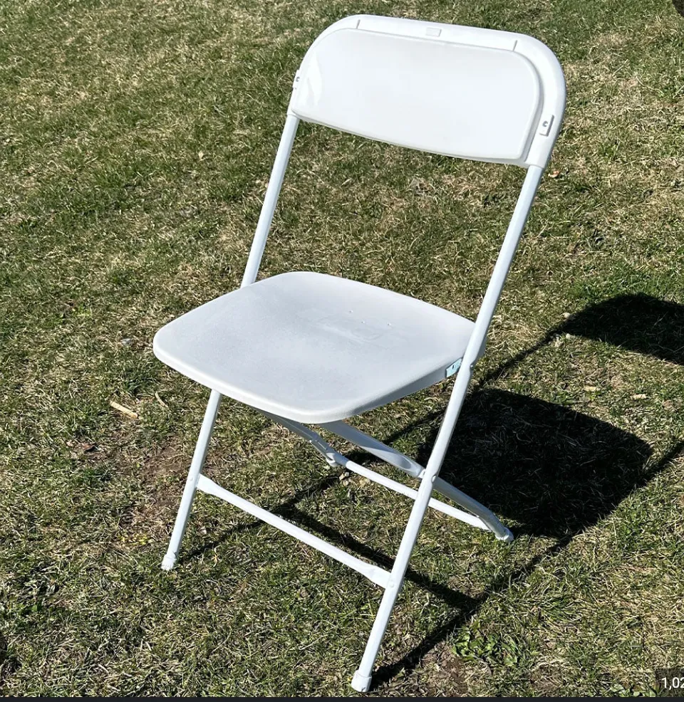 White Plastic Folding Chair