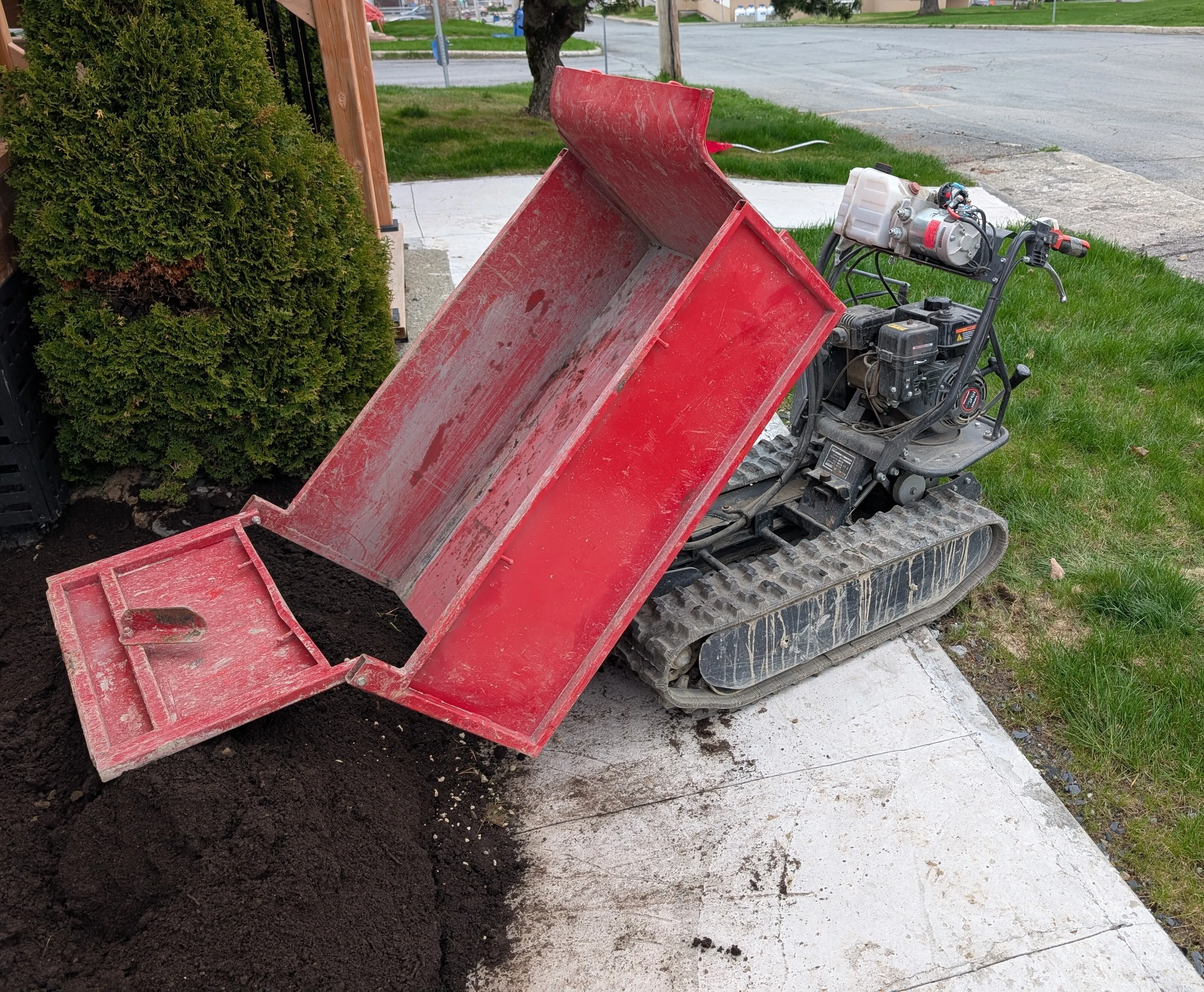 Brouette motorisé dompeur
