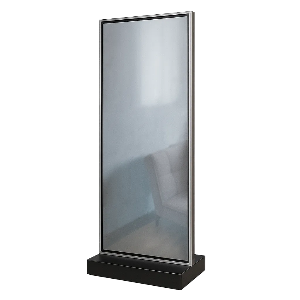 Mirror type LCD floor banner