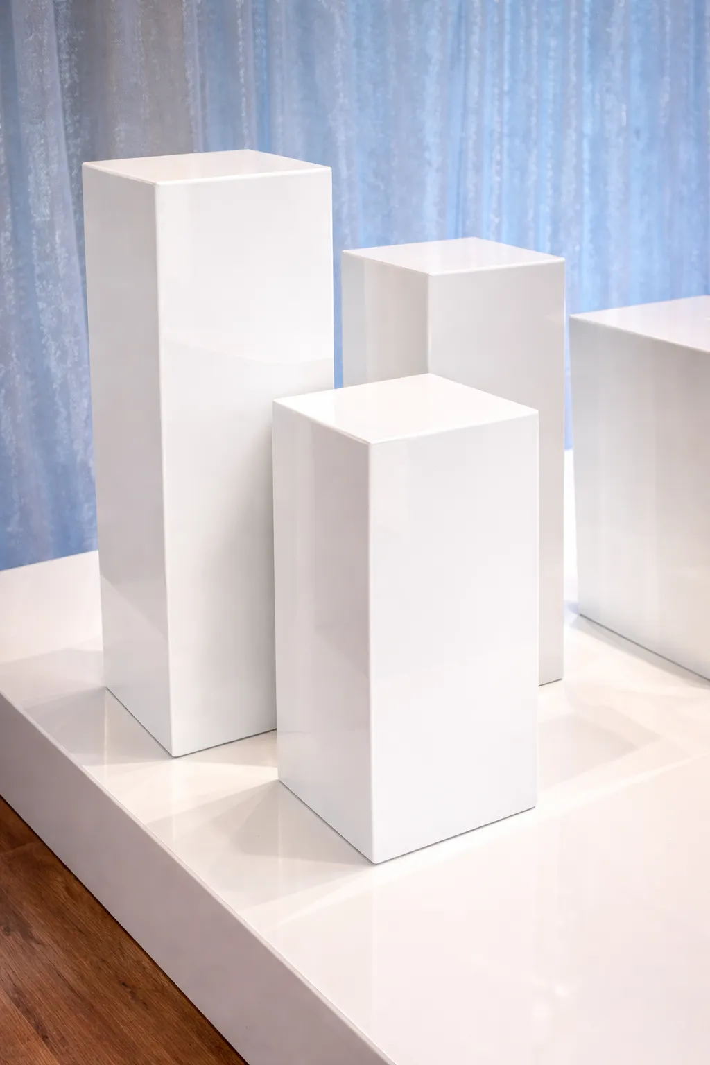 High Gloss White Acrylic Display Plinths