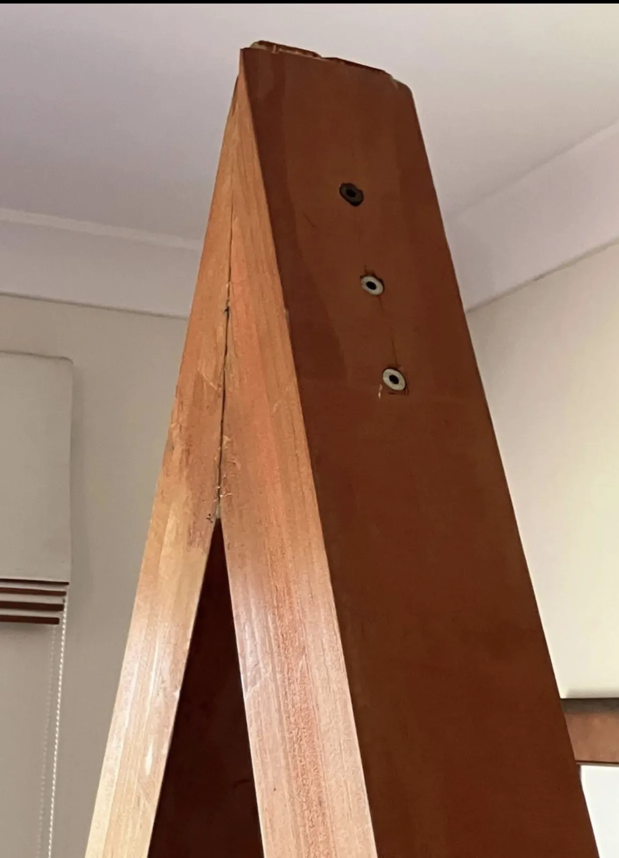 Wedding triangle dark wooden arbour for hire and rental