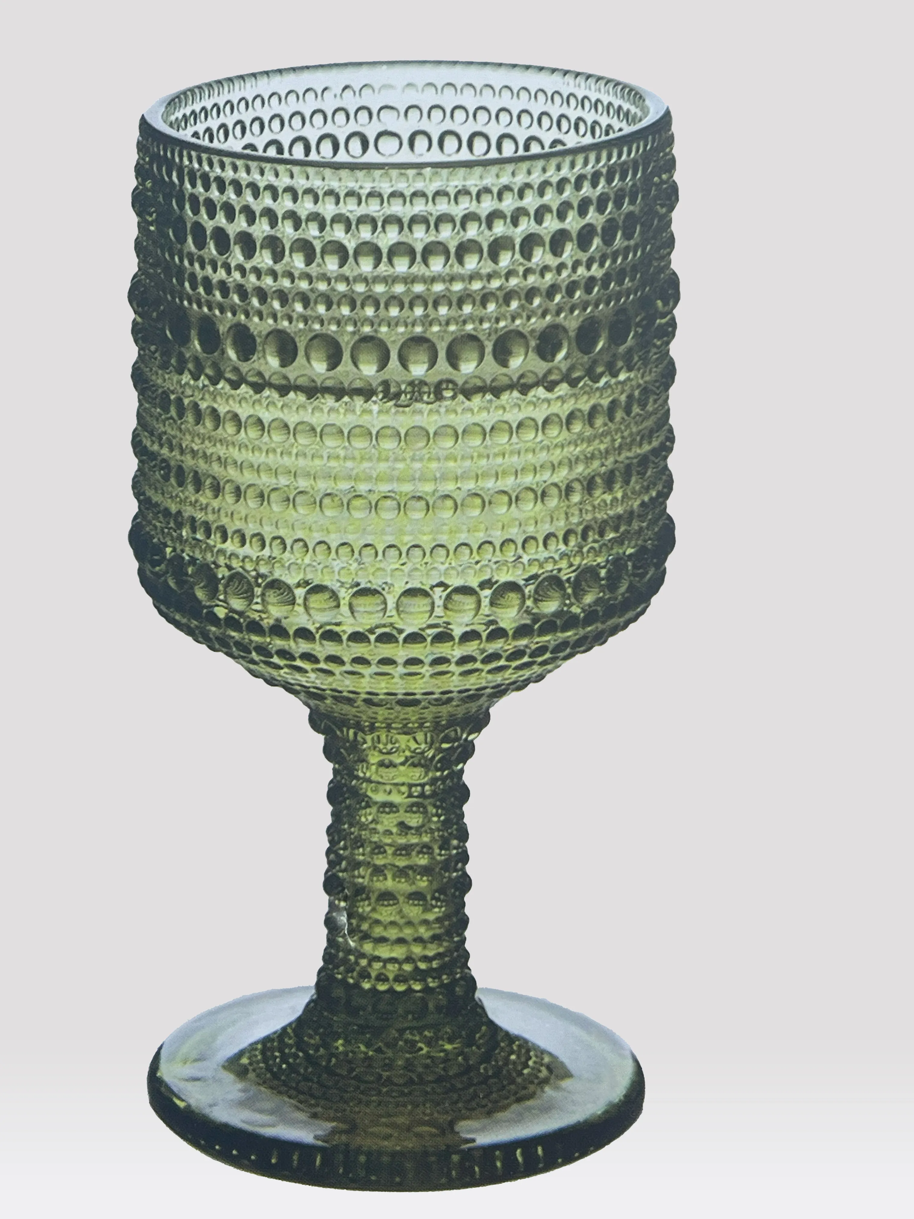 Wine glass heavy green