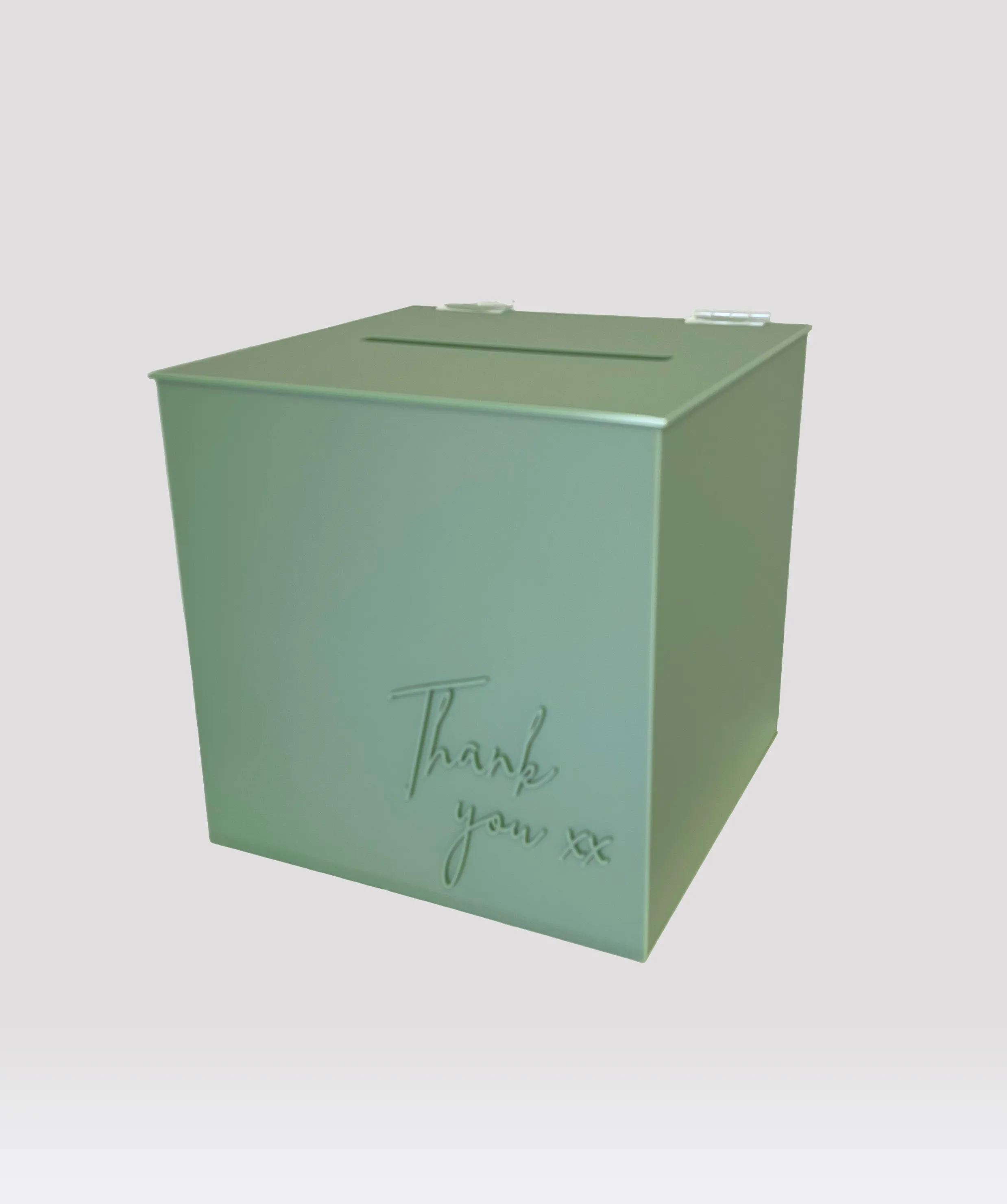 Wishing well acrylic matt olive green wishing well with acrylic decal Thank you