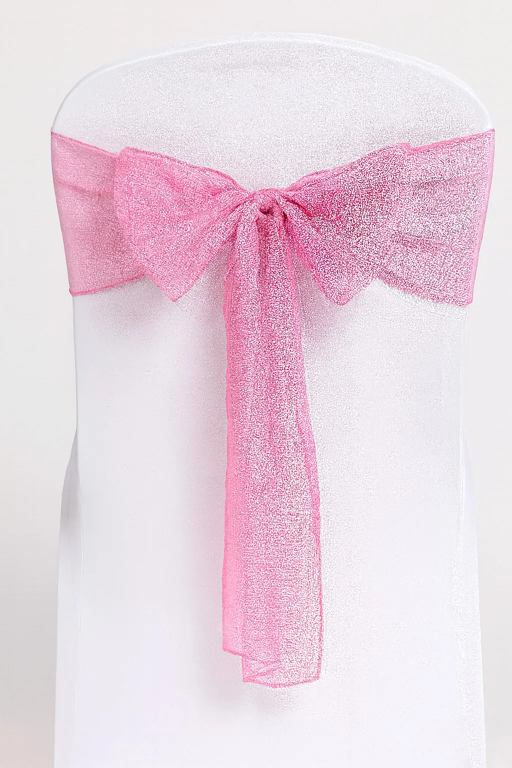 Pink Organza Slip-On Chair Sashes
