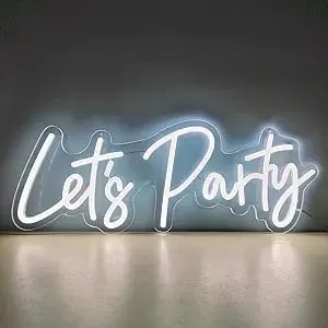 Neon sign Let's Party