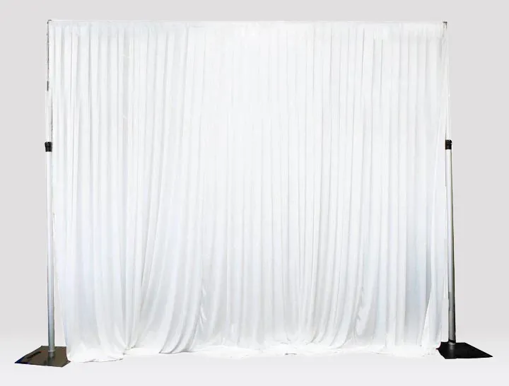 White silk backdrop 