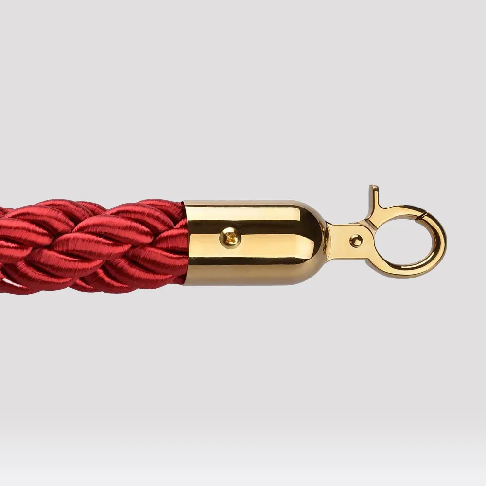 Red twisted rope  for barrier stanchion bollard