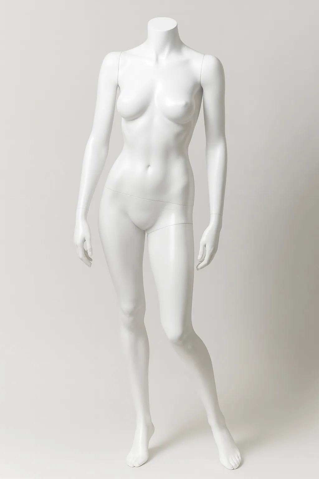 White Fibreglass Female Mannequin w/no Head