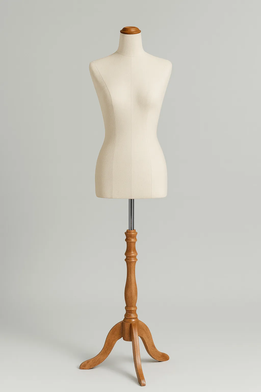 Female Mannequin with Wooden Stand