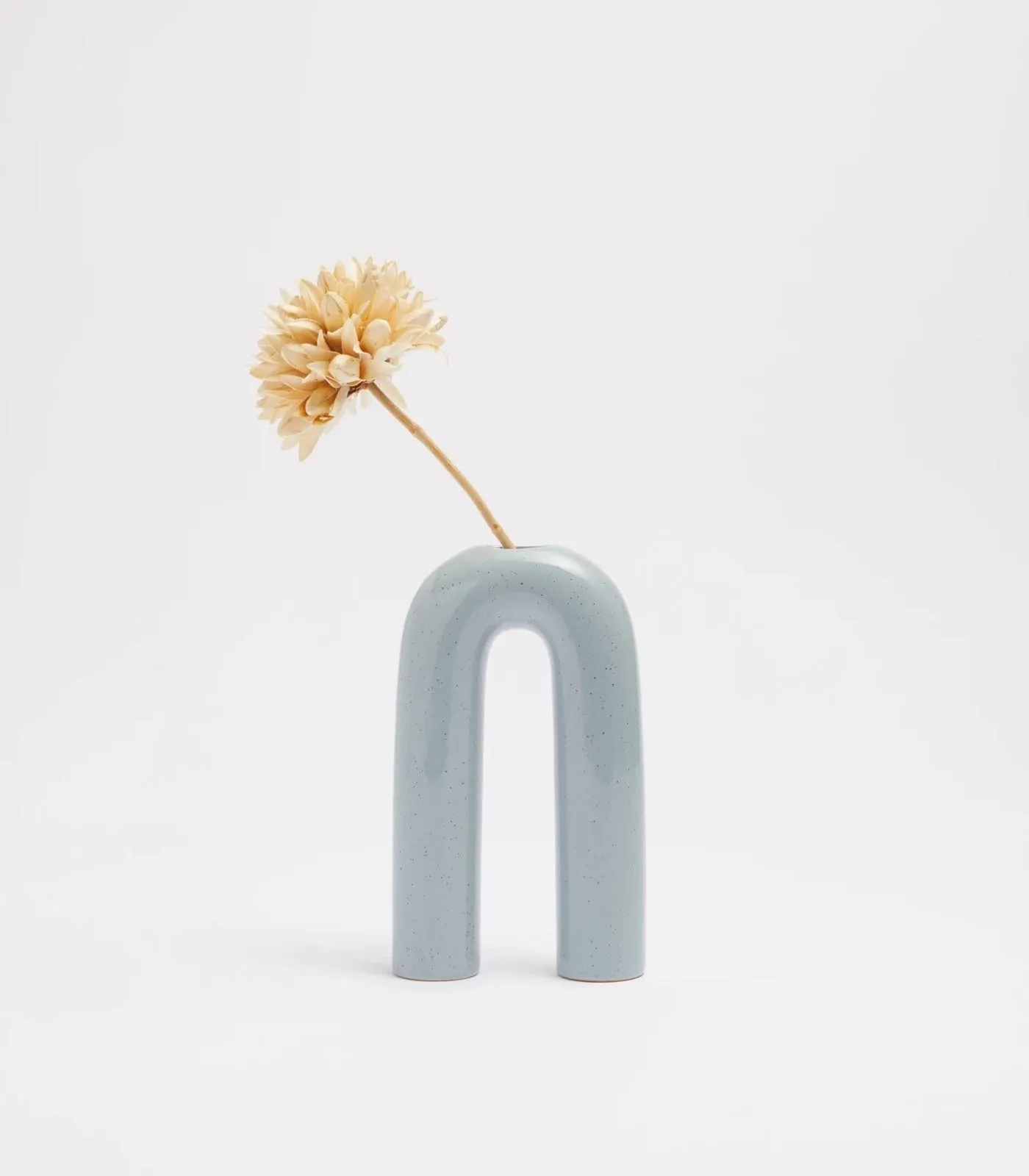 Arched eggshell blue bud vase 