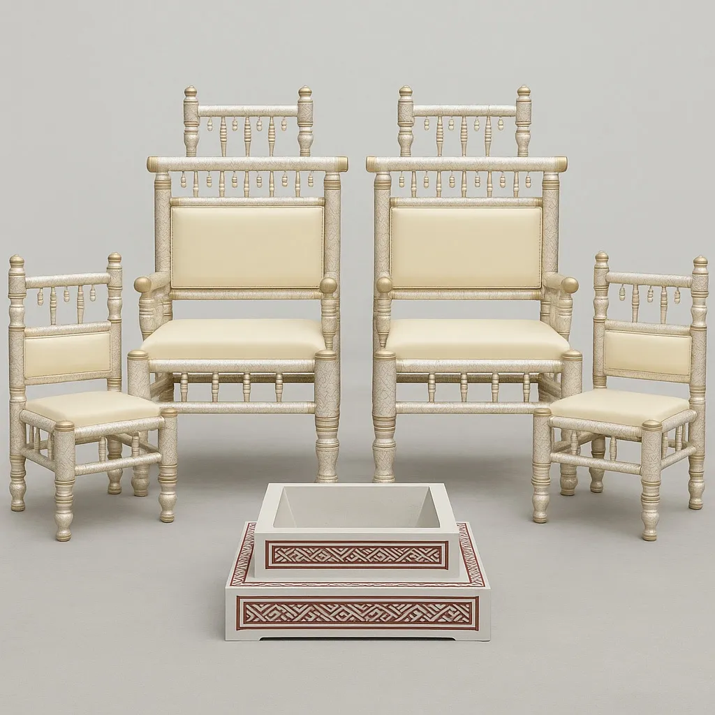 Indian Wedding Ceremonial Furniture Full Set