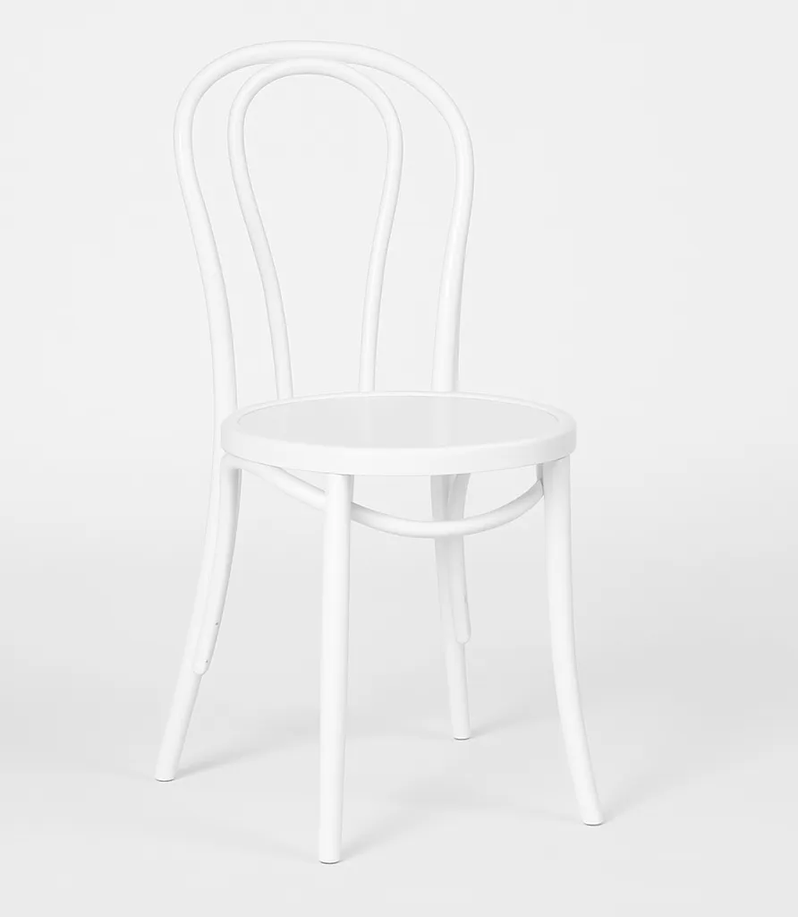 Bentwood Wooden White Chair