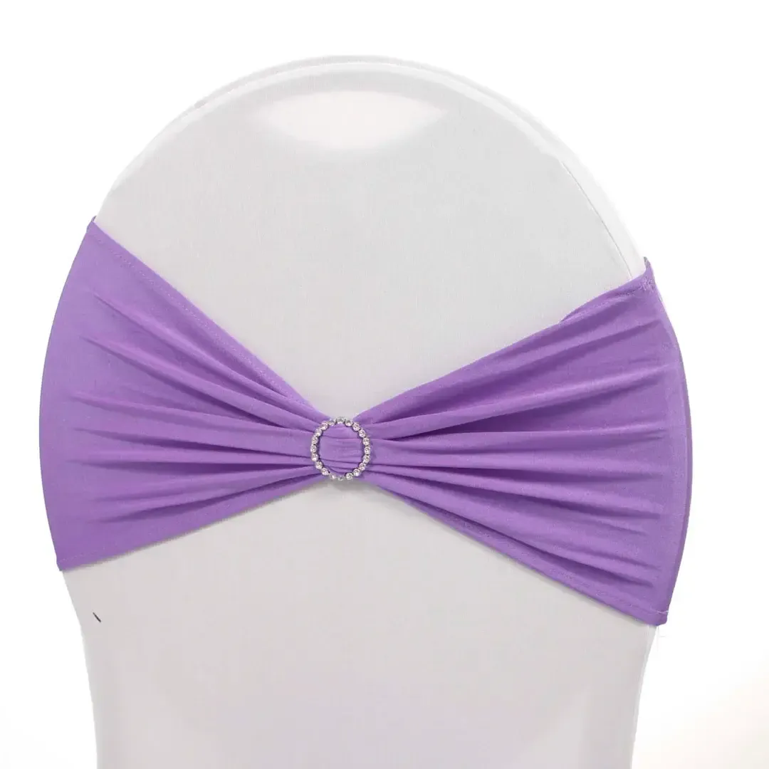 Lavender slip on lycra chair band sashes
